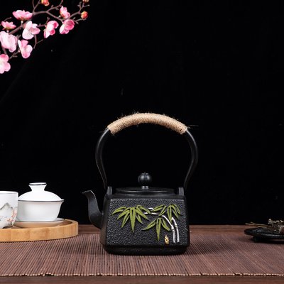Японський чавунний чайник тецубін "Шепіт бамбуку" збагачує воду харчовим залізом 0.9л, Китай id_9300 фото